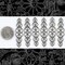 Gunmetal Finished Brass Cut Out Heart Ring Blank Wraps - Set of Six - XXX - G-W22